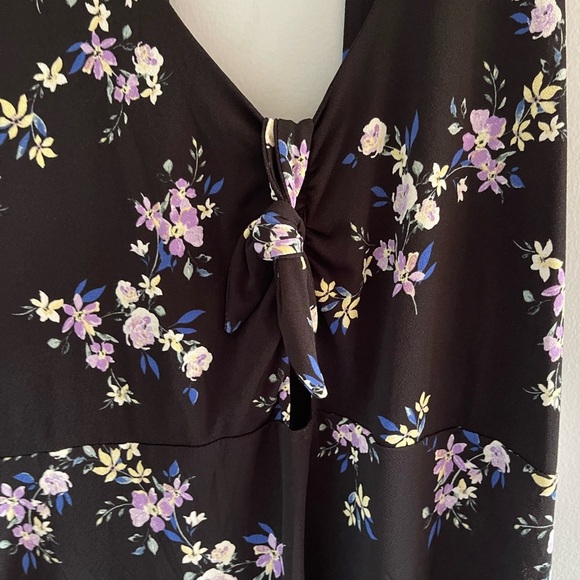 Candies Dress Womens Size Black Floral High Low Sleeveless size xl - Picture 3 of 8